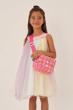 Unicorn Postacı Çanta, Pembe, Baloncuklu, Çocuk Çantası