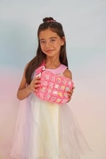 Unicorn Postacı Çanta, Pembe, Baloncuklu, Çocuk Çantası
