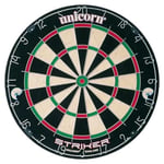 Unicorn Striker, Classic, and Contender Bristle Steel Tip Dartboard Models - Recreational-Quality Bristle Dartboard - Rotatable Metal Number Ring - Slim Wire Fasteners to Reduce Bounce Outs