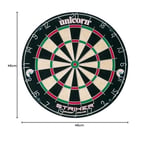 Unicorn Striker, Classic, and Contender Bristle Steel Tip Dartboard Models - Recreational-Quality Bristle Dartboard - Rotatable Metal Number Ring - Slim Wire Fasteners to Reduce Bounce Outs