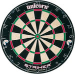 Unicorn Striker, Classic, and Contender Bristle Steel Tip Dartboard Models - Recreational-Quality Bristle Dartboard - Rotatable Metal Number Ring - Slim Wire Fasteners to Reduce Bounce Outs