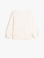 Unicorn Sweatshirt Uzun Kollu Bisiklet Yaka Baskılı