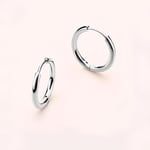 Unisex Cerrahi Çelik Gümüş Renk 12 mm Halka Küpe