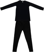 Unisex Çocuk Siyah Termal Alt Üst Takım D135-d136 (siyah / 8-10 Yaş)