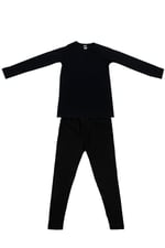 Unisex Çocuk Siyah Termal Alt Üst Takım D135-d136 (siyah / 8-10 Yaş)
