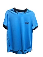 Unisex Çocuk Spor T-Shirt Bisiklet Yaka Mavi