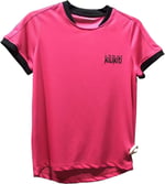 Unisex Çocuk Spor T-Shirt Bisiklet Yaka Fuşya