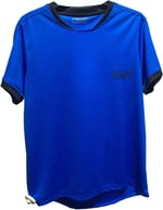 Unisex Çocuk Spor T-Shirt Bisiklet Yaka Saks Mavisi