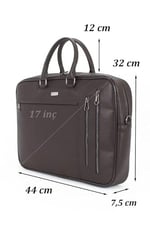 Unisex El Çantası 17,3'' Laptop Bölmeli Askılı Mat Destekli Su Geçirmez Dış Materyal