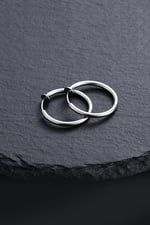 Unisex Gümüş Cerrahi Çelik Deliksiz Fake Piercing Tragus Helix Küpe