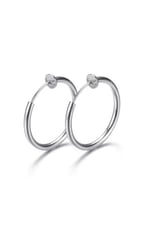 Unisex Gümüş Cerrahi Çelik Deliksiz Fake Piercing Tragus Helix Küpe