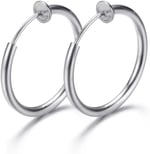 Unisex Gümüş Cerrahi Çelik Deliksiz Fake Piercing Tragus Helix Küpe