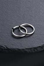 Unisex Gümüş Cerrahi Çelik Deliksiz Fake Piercing Tragus Helix Küpe
