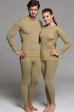 Unisex Haki Active Yetişkin Termal İçlik Takım