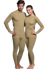 Unisex Haki Active Yetişkin Termal İçlik Takım