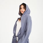 Unisex Kapüşonlu Uzun Müslin Bornoz, Kapşonlu Bornoz, Müslin Kadın Bornoz, Kadın Müslin Bornoz, Plaj Bornozu, Müslin Erkek Bornoz, Yumuşak, Hafif, Şık Ev ve Plaj Bornozu