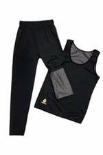 Unisex Terleten Zayıflatan Termal Takım Spor Kıyafeti Tayt Ve Atlet Takım - Bedenler: 2XL, 3XL, XS, S, M, L, XXXXX-Large, XL