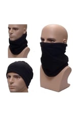 Unisex Termal Polar Boyunluk Bere Seti, Tek Beden, Chocolate Baby Kids Termal Polar Set, Siyah, Üniseks