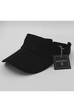 Unisex Uv Koruyucu Vizör Kasket Siperlik Tenis Şapka Kırmızı-Siyah Set