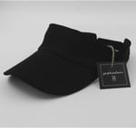 Unisex Uv Koruyucu Vizör Kasket Siperlik Tenis Şapka Kırmızı-Siyah Set