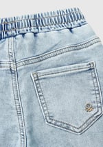 United Colors of Benetton Arka Cebi Logolu Lastik Paça Ağartılmış Denim Pantolon Kot Pantolon Erkek çocuk
