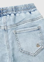 United Colors of Benetton Arka Cebi Logolu Lastik Paça Ağartılmış Denim Pantolon Kot Pantolon Erkek çocuk