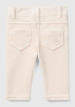 United Colors of Benetton Arka Cebi Tavşan İşlemeli Sahte Cepli Pantolon Kot Pantolon Bebek