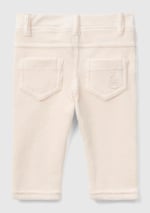 United Colors of Benetton Arka Cebi Tavşan İşlemeli Sahte Cepli Pantolon Kot Pantolon Bebek