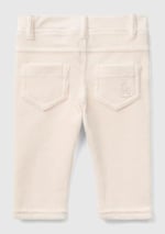 United Colors of Benetton Arka Cebi Tavşan İşlemeli Sahte Cepli Pantolon Kot Pantolon Bebek