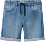 United Colors of Benetton Erkek Çocuk Logolu Rahat Denim Şort