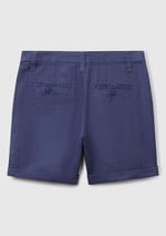 United Colors of Benetton Erkek Çocuk Lacivert Paçası Kıvrılmış Regular Fit Bermuda Şort