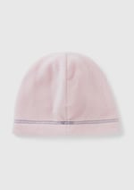 United Colors of Benetton Erkek Çocuk Toz Pembe Logo İşlemeli Yuvarlak Polar Bere