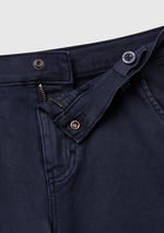 United Colors of Benetton Erkek Çocuk Lacivert Logo İşlemeli Denim Görünümlü Streç Bermuda Şort