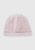 United Colors of Benetton Erkek Çocuk Toz Pembe Logo İşlemeli Yuvarlak Polar Bere