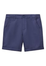 United Colors of Benetton Erkek Çocuk Lacivert Paçası Kıvrılmış Regular Fit Bermuda Şort, Lacivert, 10-11 Yaş