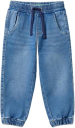 United Colors Of Benetton Erkek Çocuk Arka Cebi Logolu Lastik Paça Ağartılmış Denim Pantolon - Seçenekler: 4-5 Yıl, 12-18 Ay, 18-24 Ay