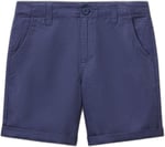 United Colors of Benetton Erkek Çocuk Lacivert Paçası Kıvrılmış Regular Fit Bermuda Şort