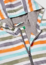 United Colors of Benetton Erkek Çocuk Renkli Mix Tamamı Desenli Beli Lastikli Kapüşonlu Yağmurluk