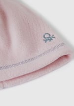 United Colors of Benetton Erkek Çocuk Toz Pembe Logo İşlemeli Yuvarlak Polar Bere