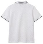 United Colors of Benetton Erkek Çocuk Beyaz Desenli Çizgili Polo T-Shirt
