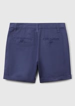 United Colors of Benetton Erkek Çocuk Lacivert Paçası Kıvrılmış Regular Fit Bermuda Şort