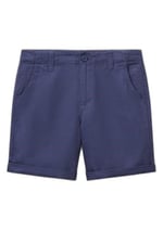 United Colors of Benetton Erkek Çocuk Lacivert Paçası Kıvrılmış Regular Fit Bermuda Şort, Lacivert, 10-11 Yaş