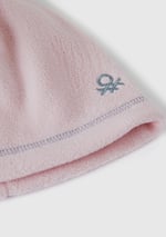 United Colors of Benetton Erkek Çocuk Toz Pembe Logo İşlemeli Yuvarlak Polar Bere