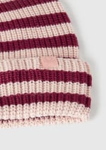 United Colors of Benetton Erkek Çocuk Ekru-Lila Logo Etiketli Renk Bloklu Bere, 225A1370QA015