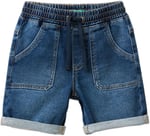 United Colors of Benetton Erkek Çocuk Logolu Rahat Denim Şort