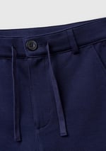 United Colors of Benetton Erkek Çocuk Lacivert Büzgü İpli Düğmeli Arka Cebi Biyeli Bermuda Şort