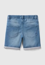 United Colors of Benetton Erkek Çocuk Logolu Rahat Denim Şort
