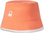 United Colors of Benetton Erkek Çocuk Yavruağzı Desenli Önü Logo Detaylı Çift Taraflı Bucket Şapka