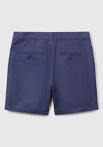 United Colors of Benetton Erkek Çocuk Lacivert Paçası Kıvrılmış Regular Fit Bermuda Şort