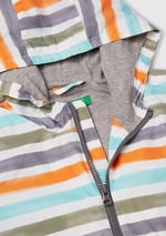 United Colors of Benetton Erkek Çocuk Renkli Mix Tamamı Desenli Beli Lastikli Kapüşonlu Yağmurluk